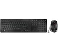 CHERRY Set inalámbrico DW 9500 Slim Teclado QWERTZ Bluetooth/2.4 GHz Ratón diestro Negro/Gris