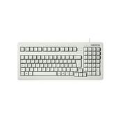 CHERRY G80-1800, Teclado Mecánico Compacto para Usos Industriales, Distribución UE (QWERTY), Con Cable (USB & PS/2), Interruptores MX BLACK, Gris Claro
