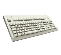 CHERRY G80-3000, Teclado Mecánico con Cable, Distribución de Teclado Español (QWERTY), Conexión USB, Robusto, Teclas Programables, Switches CHERRY MX BLACK, Gris Claro