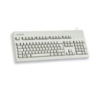 CHERRY G80-3000, Teclado Mecánico con Cable, Distribución de Teclado Europeo (QWERTY), Conexión USB, Robusto, Teclas Programables, Switches CHERRY MX BLACK, Gris Claro