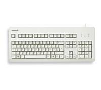 CHERRY G80-3000, Teclado Mecánico con Cable, Distribución de Teclado Alemán (QWERTZ), Conexión USB, Robusto, Teclas Programables, Switches CHERRY MX BLUE, Gris Claro