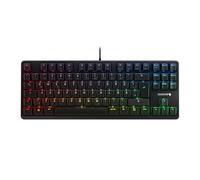 G80-3833LWBDE-2 - Teclado para juegos, USB, RGB, MX SILENCIOSO ROJO, negro, DE