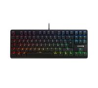 CHERRY G80-3000N RGB TKL, teclado Gaming con cable y sin teclado numérico, distribución de teclado francés (AZERTY), iluminación RGB, switches MX SILENT RED originales, negro