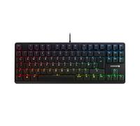 CHERRY G80-3000N RGB TKL, teclado Gaming con cable y sin teclado numérico, distribución de teclado Inglés UK (QWERTY), iluminación RGB, switches MX SILENT RED originales, negro