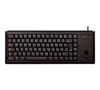 CHERRY G84-4400, Teclado Compacto con Trackball Integrado, Disposición DE (QWERTZ), Con Cable (Conexión PS/2), 2 Teclas de Ratón, Switches Mecánicos CHERRY ML, Negro