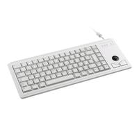 CHERRY G84-4400, Teclado Compacto con Trackball Integrado, Disposición DE (QWERTZ), Con Cable (Conexión PS/2), 2 Teclas de Ratón, Switches Mecánicos CHERRY ML, Gris