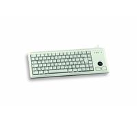 CHERRY G84-4400, Teclado Compacto con Trackball Integrado, Disposición UK (QWERTY), Con Cable (Conexión PS/2), 2 Teclas de Ratón, Switches Mecánicos CHERRY ML, Gris