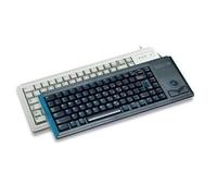 CHERRY G84-4400, Teclado Compacto con Trackball Integrado, Disposición UK (QWERTY), Con Cable (Conexión USB), 2 Teclas de Ratón, Switches Mecánicos CHERRY ML, Gris