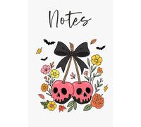 Cherry Halloween Notebook: Composition Book, 6" x 9" - 120 Lined Pages, Journal Skull Candy