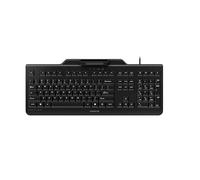 CHERRY KC 1000 SC, diseño checo, teclado QWERTY, teclado de seguridad con cable y terminal de tarjeta inteligente integrado, Blue Angel, negro