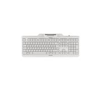 Cherry KC 1000 SC, diseño Belga, Teclado AZERTY, Teclado de Seguridad con Cable y Terminal de Tarjeta Inteligente Integrado, Blue Angel, Blanco-Gris