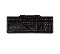Cherry kc 1000 sc teclado oficina usb qwerty inglés de ee. uu. negro