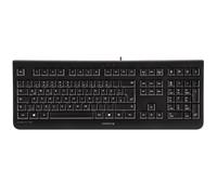 Cherry KC 1000, Teclado con Cable, Distribución de Teclado Francés (AZERTY), Plug & Play a través de USB, Diseño Plano, Tecleo Silencioso, Negro