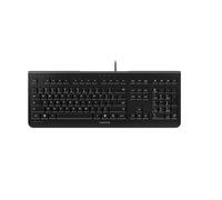 CHERRY KC 1000, teclado con cable, distribución de teclado UE (QWERTY), Plug & Play a través de USB, diseño plano, tecleo silencioso, negro
