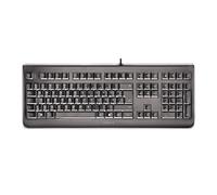 CHERRY KC 1068, Distribución de Teclado Alemán QWERTZ, con Cable, Fácil de Desinfectar, Resistente al Agua, Tecleo Silencioso, Negro