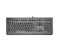 CHERRY KC 1068, Distribución de Teclado Alemán QWERTZ, con Cable, Fácil de Desinfectar, Resistente al Agua, Tecleo Silencioso, Negro