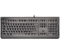 CHERRY KC 1068, Distribución de Teclado belga AZERTY, con Cable, Fácil de Desinfectar, Resistente al Agua, Tecleo Silencioso, Negro