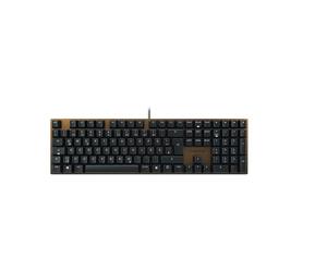 Cherry KC 200 MX, Teclado Mecánico de Oficina con Placa de Metal Anodizado, Distribución de Teclado Alemán (QWERTZ), con Cable, Switches MX2A Silent Red, Negro/Bronce