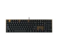 CHERRY KC 200 MX, Teclado Mecánico de Oficina con Placa de Metal Anodizado, Distribución de Teclado Inglés EE. UU. (QWERTY), con Cable, Switches MX2A BROWN, Negro/Bronce
