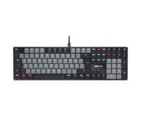 Cherry KC 500 MX LP, Teclado Mecánico De Perfil Bajo, Distribución Alemana (QWERTZ), con Cable (USB-A), Iluminación Blanca, Interruptores MX LP 2.0 Ivory, Negro