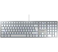 Cherry kc 6000 slim teclado usb qwertz alemán plata