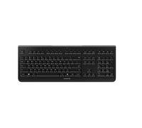 CHERRY KW 3000, Teclado Inalámbrico con Teclado Numérico, Distribución de Teclado Europeo (QWERTY), Radiofrecuencia de 2,4 GHz, Teclas Silenciosas, Diseño Plano, Funciona con Pilas, Negro