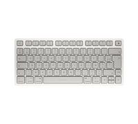 CHERRY KW 7100 MINI BT PARA MAC, Teclado Compacto Mac con 3 Canales Bluetooth, Distribución de Teclado Francés (AZERTY), Teclado Inalámbrico Multidispositivo, Moonlight White