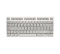 Cherry KW 7100 Mini BT para Mac, Teclado Compacto Mac con 3 Canales Bluetooth, Distribución de Teclado Alemán (QWERTZ), Teclado Inalámbrico Multidispositivo, Moonlight White