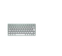 CHERRY KW 7100 MINI BT, Teclado Compacto Multidispositivo con 3 Canales Bluetooth, Distribución de Teclado Alemán (QWERTZ), Diseño Plano, Incluye Funda de Transporte, Agave Green