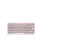 CHERRY KW 7100 MINI BT, Teclado Compacto Multidispositivo con 3 Canales Bluetooth, Distribución de Teclado Alemán (QWERTZ), Diseño Plano, Incluye Funda de Transporte, Cherry Blossom