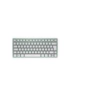 CHERRY KW 7100 MINI BT, Teclado Compacto Multidispositivo con 3 Canales Bluetooth, Distribución de Teclado Alemán (QWERTZ), Diseño Plano, Incluye Funda de Transporte, Agave Green