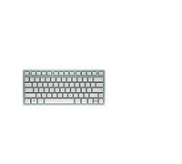 CHERRY KW 7100 MINI BT, Teclado Compacto Multidispositivo con 3 Canales Bluetooth, Distribución de Teclado Europeo (QWERTY), Diseño Plano, Incluye Funda de Transporte, Agave Green