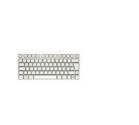CHERRY KW 7100 MINI BT, Teclado Compacto Multidispositivo con 3 Canales Bluetooth, Distribución de Teclado Alemán (QWERTZ), Diseño Plano, Incluye Funda de Transporte, Milk White