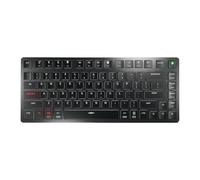 CHERRY KW X ULP 2.0 Mini, Teclado mecánico Compacto ultraplano, diseño Estadounidense (QWERTY), para Windows y Mac, función multidispositivo para hasta 4 Dispositivos, Color Negro