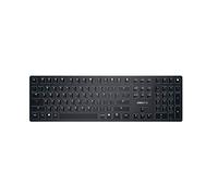 CHERRY KW X ULP, Teclado Mecánico Ultraplano de Alta Gama, Distribución de Teclado Europeo (QWERTY), Inalámbrico, Multidispositivo Para Hasta 4 Dispositivos, Recargable, Negro