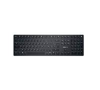 CHERRY KW X ULP, Teclado Mecánico Ultraplano de Alta Gama, Distribución de Teclado Francés (AZERTY), Inalámbrico, Multidispositivo Para Hasta 4 Dispositivos, Recargable, Negro