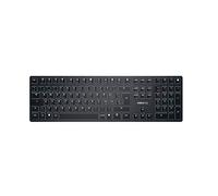 CHERRY KW X ULP, Teclado Mecánico Ultraplano de Alta Gama, Distribución de Teclado Suizo (QWERTZ), Inalámbrico, Multidispositivo Para Hasta 4 Dispositivos, Recargable, Negro