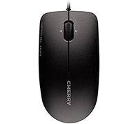 Cherry MC 2000, Ratón con Cable de Tamaño Estándar, Diseño Simétrico para Diestros y Zurdos, 3 Botones, 1600 dpi, Rueda Giratoria, Homologación GS, Negro