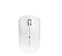 Cherry MW 2200, Ratón Inalámbrico para Ordenador Portátil, 2,4 GHz, Ambidiestro, 1300 dpi, Rueda de Desplazamiento Cromada, Incluye Bolsa de Transporte, Blanco
