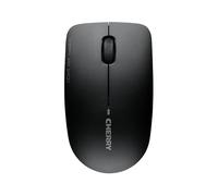 Cherry MW 2400, Ratón inalámbrico, Diseño simétrico para diestros y Zurdos, Inalámbrico a 2,4 GHz, Sensor óptico, Homologado por GS, Funciona con Pilas, Negro