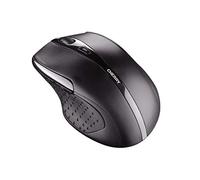 CHERRY MW 3000, Ratón Inalámbrico Ergonómico para Diestros, RF 2,4 GHz, 6 Botones, Sensor Óptico, Paneles Laterales Engomados, Funciona con Batería, Negro