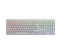 CHERRY MX 2.0S, Teclado Mecánico de Gaming con Iluminación RGB, Distribución de Teclado Alemán (QWERTZ), con Cable, Diseñado en Alemania, Switches MX RED, Blanco