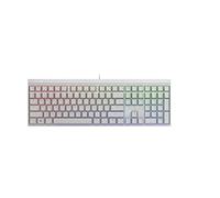 CHERRY MX 2.0S, Teclado Mecánico de Gaming con Iluminación RGB, Distribución de Teclado Europeo (QWERTY), con Cable, Diseñado en Alemania, Switches MX BROWN, Blanco