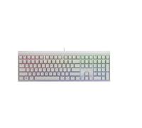 Cherry MX 2.0S, Teclado Mecánico de Gaming con Iluminación RGB, Distribución de Teclado Europeo (QWERTY), con Cable, Diseñado en Alemania, Switches MX Red, Blanco