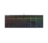 Cherry MX 2.0S, Teclado Mecánico para Juegos con Iluminación RGB, Disposición Alemana (QWERTZ), con Cable, Diseñado en Alemania, Interruptores MX2A Red, Negro