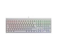 CHERRY MX 2.0S, Teclado Gaming Mecánico con Iluminación RGB, Disposición Alemania (QWERTZ), Con Cable, Diseñado en Alemania, Switches MX2A RED, Blanco