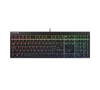 Cherry MX 2.0S, Teclado Mecánico para Juegos con Iluminación RGB, Disposición Británica (QWERTY), con Cable, Diseñado en Alemania, Interruptores MX2A Red, Negro