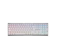 CHERRY MX 3.0S Wireless, teclado Gaming mecánico inalámbrico con iluminación RGB, distribución de teclado alemán (QWERTZ), conexión Bluetooth, radiofrecuencia o cable, switches MX RED, blanco