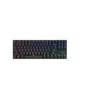 Cherry MX 8.2 TKL Teclado inalámbrico para juegos. Compacto TenKeyLess. Teclas mecánicas de ABS con retroiluminación RGB de 87 teclas. MX Interruptor café. Funda de transporte de aluminio incluida.