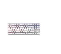 Cherry MX 8.2 TKL Wireless, Teclado Gaming Mecánico Inalámbrico sin Teclado Numérico, Distribución Inglesa UK (QWERTY), Iluminación RGB, Maletín Metálico para Transporte, Switches MX Red, Blanco